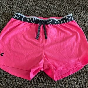 Under Armour Pink Athletic Shorts with Relaxed Fit